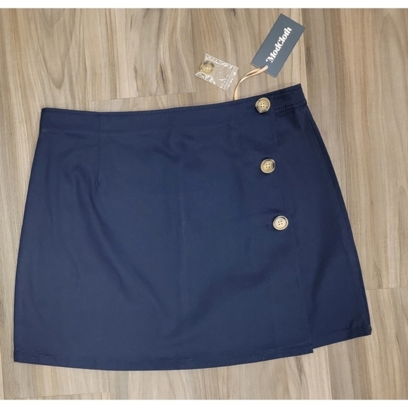 NEW Modcloth Navy Mini Skirt - Picture 1 of 8